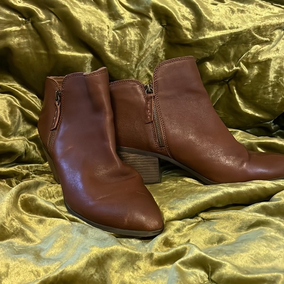 FRYE Judith Zip Bootie 10M Whiskey Leather Side Zip Ankle Boots - Picture 2 of 10